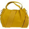 NovaKabelka.sk Tea Gialla s prídavným popruhom III kožená talianska crossbody kabelka žltá