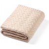 BabyOno merino pletená deka béžová svetlá