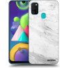 Picasee silikónový čierny obal pre Samsung Galaxy M21 M215F - White marble