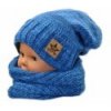 BABY NELLYS Jesenná/zimná čiapka s komínkem - modrá