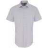 Premier Workwear Pánska bavlnená košeľa s krátkym rukávom PR246 Silver -ca. Pantone 428 XS
