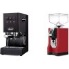 Gaggia New Classic E24, black + Eureka Mignon Bravo, CR ferrari red