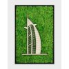Lišajníkový obraz svetových monumentov Čierne drevo, Burj al Arab