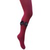 Detské pančuchy dievča bordové s čiernou mašľou 140 - 146 (10 -11 rokov)