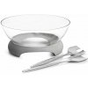 Sklenená šalátová misa s betónom a nerezovým príborom Forte - Nambé