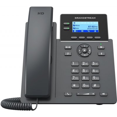 Grandstream GRP2602G VoIP telefón, 4x SIP, grafický podsvietený 2,21" displej, 2x Gbps RJ45, PoE