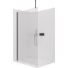 CERANO - Sprchová zástena Walk-in Onyx Top Cube Ľ/P - 8 mm - hranatá vzpera - čierna matná, ryhované sklo - 70x200 cm