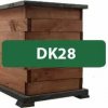 MKSTOR Drevený Záhradný Kvetináč Štvorec z Masívu 33x29x29cm, DK28