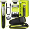 TRYMER HOLIACI STROJČEK PHILIPS ONEBLADE 360 PÁNSKY STROJČEK NA TVÁR TELA + PUZDRO