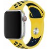 eses Silikónový remienok pre Apple Watch - Žltý a tmavo modrý, S, M, L - 42mm, 44mm, 45mm, 49mm