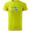 Vrtuľník rescue - Klasické pánske tričko vyššej gramáže - 2XL ( Limetková )