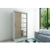 Supermobel Posuvná skriňa ROMA 1 120, 120x200x62, biela / sonoma