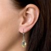 Strieborné náušnice visiace s krištáľmi Swarovski AB efekt slza 31063.2