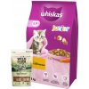 WHISKAS Junior chicken 14kg & WILD FARM sendvičové kúsky s lososom 50g maškrta pre mačky
