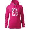 Nápis Boxing mikina dámská Cape s kapucí Purpurová