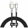 USB kábel Lightning Baseus Cafule, čierny 2,4A 100 cm Amio