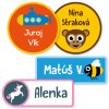 Veľké samolepky s menom pre deti v školách a škôlkach