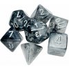 Sada kociek na RPG: Chessex - Borealis Light Smoke Silver Luminary (7 ks)