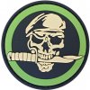 WARAGOD nášivka Skull & Knife PVC Patch