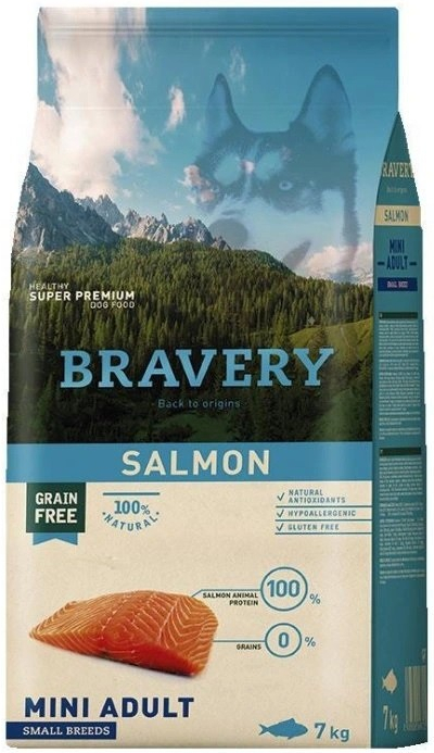 Bravery dog Puppy mini Salmon 7 kg