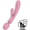 Masážna hlavica a vibrátor 2v1 SATISFYER Triple Lover ružová