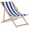 ATMOWOOD Drevené záhradné ležadlo - modré pruhy