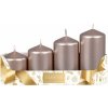 Sviečky adventné STUPŇOVITÉ d5x6/7,5/9/10,5cm/4ks