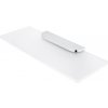 NIMCO NIKAU Polica do kúpeľne sklenená 30x11 cm, biela matná, chróm, NK 30091B-30-26
