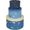 Atmosphera for Kids Detské kartónové krabičky vesmír 3ks 25x15 cm