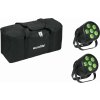 Eurolite Set 2x LED Silent 6 QCL Floor Bl + Soft Bag LED PAR
