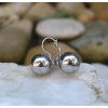 Náušnice strieborné guľky z chirurgickej ocele