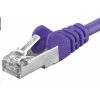 PREMIUMCORD Patch kábel CAT6a S-FTP, RJ45-RJ45, AWG 26/7 10m fialový sp6asftp100V