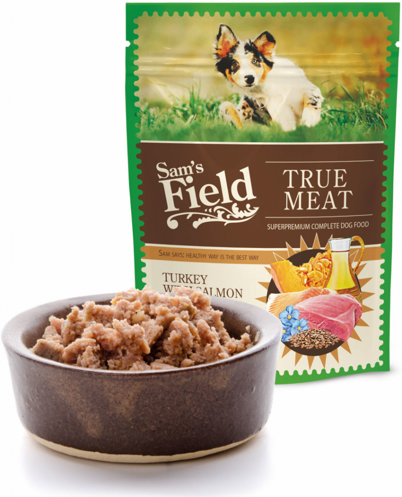 Sam\'s Field True Meat Turkey with Salmon & Linseed Oil for Puppy 260 g