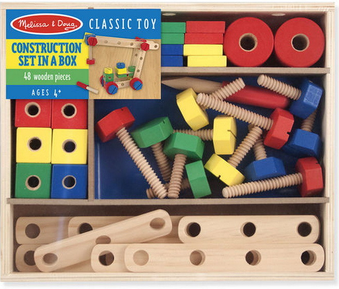 Melissa & Doug Drevená konštrukčná 48 ks