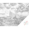 Vymalujsisam.sk Bodkovanie - Hrad Alcázar, Segovia Farba: Zlatá, Veľkosť: 40x50cm, Rám: Na kartónovej doske