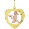 Silvego Zlatý prívesok znamenie zverokruhu Panna - srdce SILVEGOB10264GY09