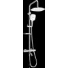 Mexen KX17 sprchový set s hornou hlavicou 25 cm, s termostatickou vaňovou batériou Kai, chrómová-biela, 779001791-02