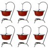 Perfect Cauldron kotlíky na guláš servírovacie smalt 0,7 mm 0,8 l RED 6 ks, Perfect Cauldron stojany na servirovacie kotlíky KOV 6 ks