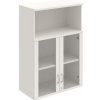Policová skriňa Strong, zámok, horná, 80x115,2x40 cm, biela/biela - 1 kus - 1 KS - áno - 2 - 60 mesiacov - rovná - nadstavba - Hobis - Biela - 2x sklenené - 80 cm - Strong - 40 cm - 115.2 cm - 41.9 ki