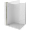 Mexen Kioto L, sprchová zástena Walk-In 120 x 200 cm, 8mm sklo s rebrovým vzorom, zlatý lesklý profil,800-120-103-50-09