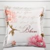 Biante bavlna s lemom Sandra SA-683 Ružové pivonky s motýľmi na bielom 30 x 50 cm