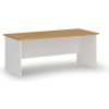 Kancelársky písací stôl PRIMO WHITE, 180x80 cm, biela/buk