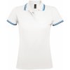 SOĽS Pasadena Women Damské polo tričko SL00578 White / Aqua M