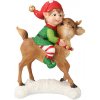 Dekorácia - Elf s jelenčekom, 21cm