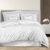 Darymex BAMBUSOVÉ OBLIEČKY STRIPE WHITE 200X220 CM, 2KS 70X80 CM, 4 KS 40X40 CM BIELE