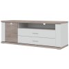 Decodom MANHATT B 31 BIE/BAR KOMPL MBAR 5256086 - skrinka na TV, Biela arctic / Biela arctic vysoký lesk / Dub pílený bardolino