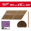 Milwaukee 4932492606 Páskované rámové hřebíky s D-hlavou 34°, 50 mm RS/G/SC2 (2 200 ks)