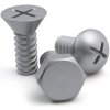 Qualy Screw Collection strieborny 3 ks