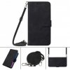 AppleKing flipové puzdro s popruhom v štýle crossbody pre iPhone 12 mini - čierne - možnosť vrátiť tovar ZADARMO do 30tich dní