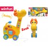 Winfun žirafa tahací kytara 2v1 34 cm na baterie se světlem a zvukem